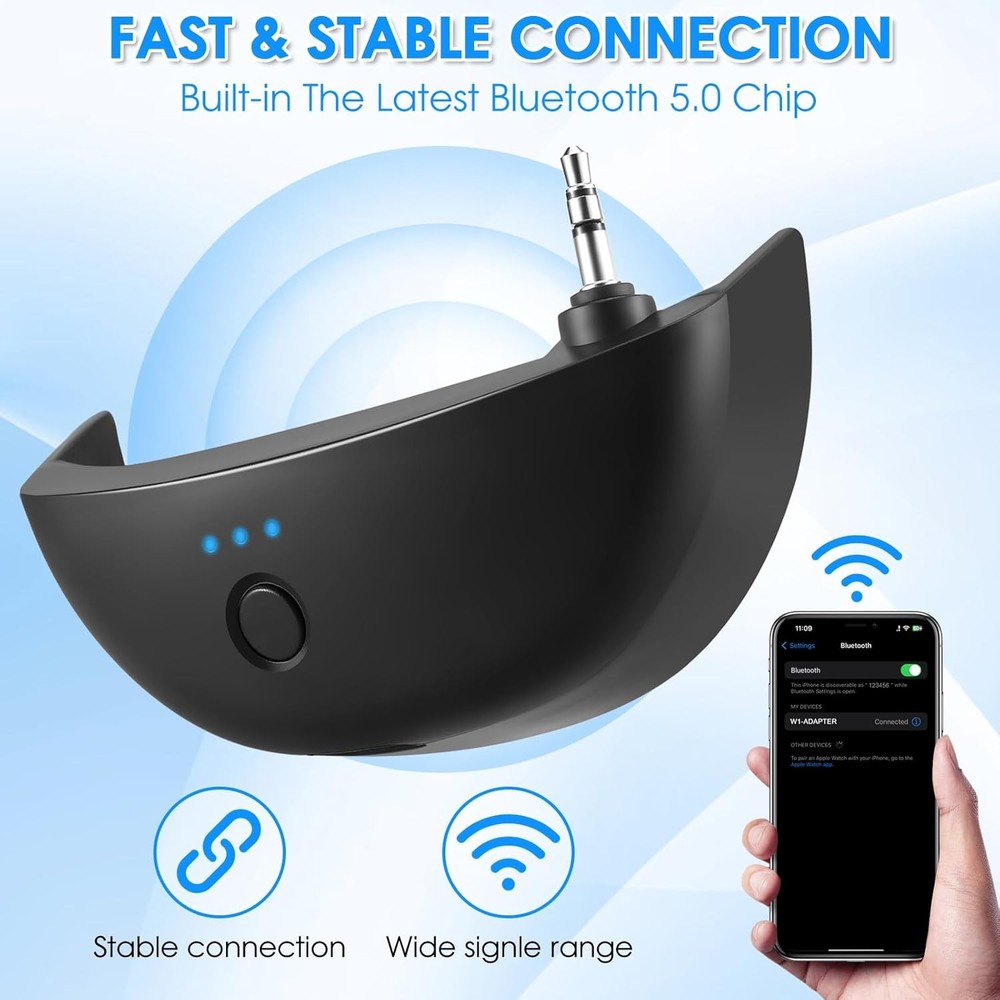 Bluetooth Adapter for Walker's Earmuffs, Wireless Bluetooth 5.1 Receiver, Rec...