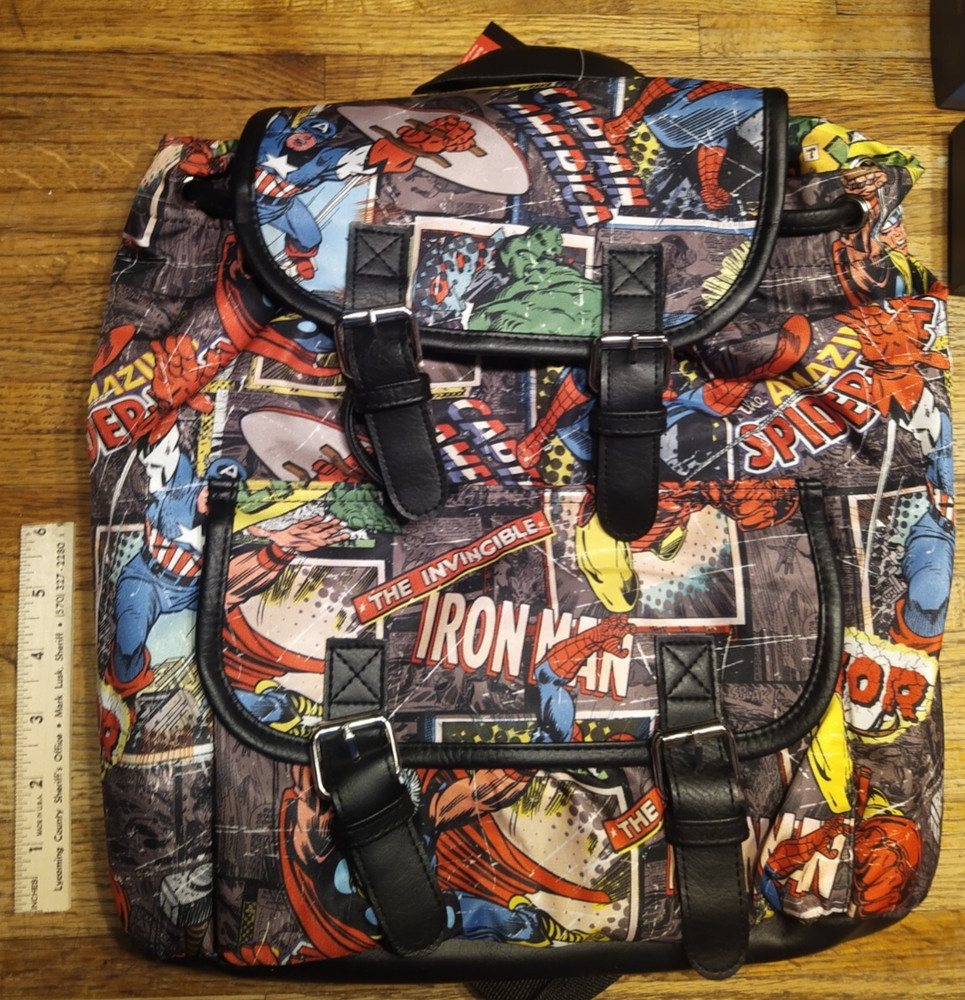 Marvel Comics AllOver Print Backpack Loot Crate BB Designs Loot For Her Avengers