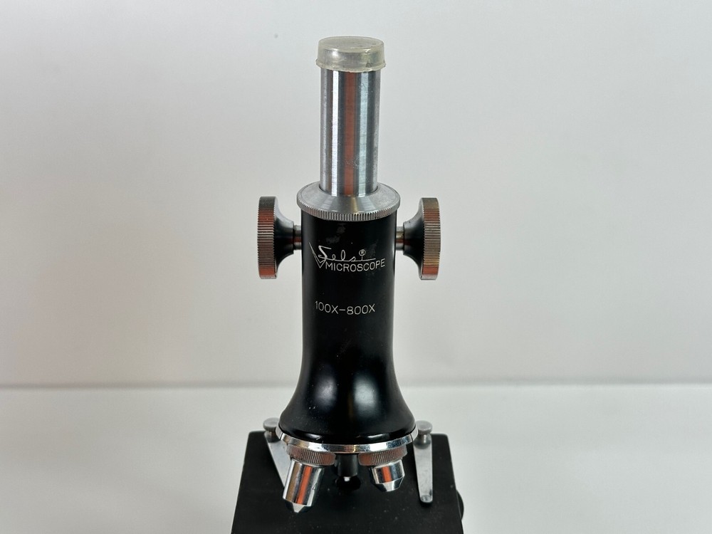 Selsi 100x-800x Microscope w/ Wood Case
