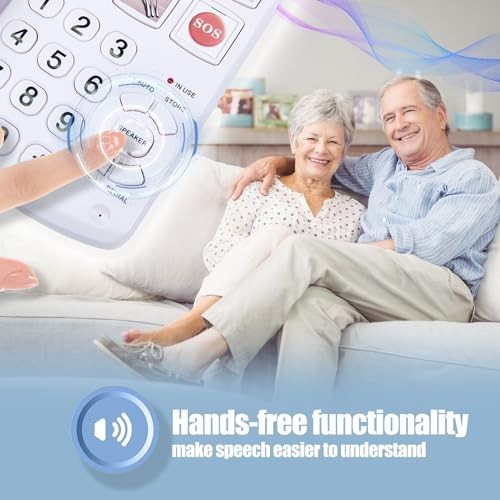 Big Button Corded Phone for Seniors, Hands-Free, One-Touch Dial, Memory 9 Groups