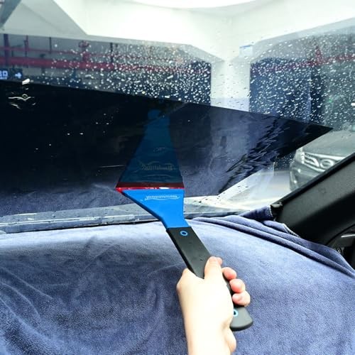 Window Tint Squeegee Rubber with Handle, 3 PCS Different Durometer Blades