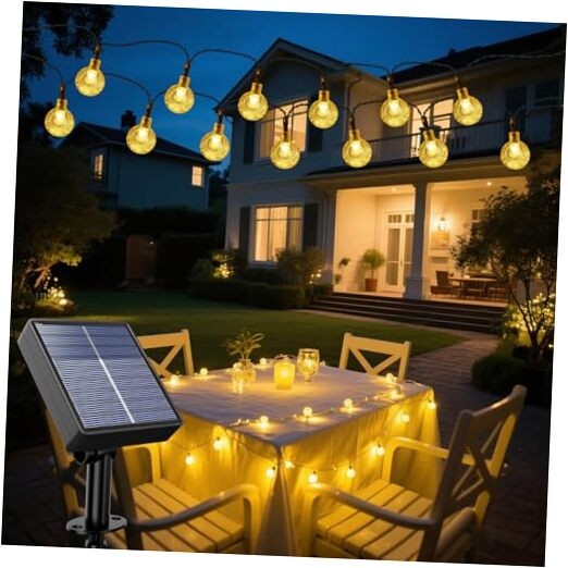 Solar String Lights Outdoor, 33FT 100 LED 0.67inch Solar Globe String Lights