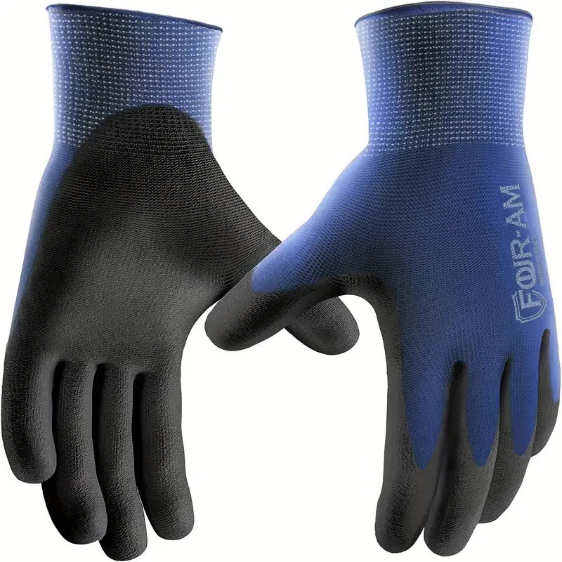 POLYURETHANE COATED WORK GLOVES general purpose utility duty mechanic pair grip