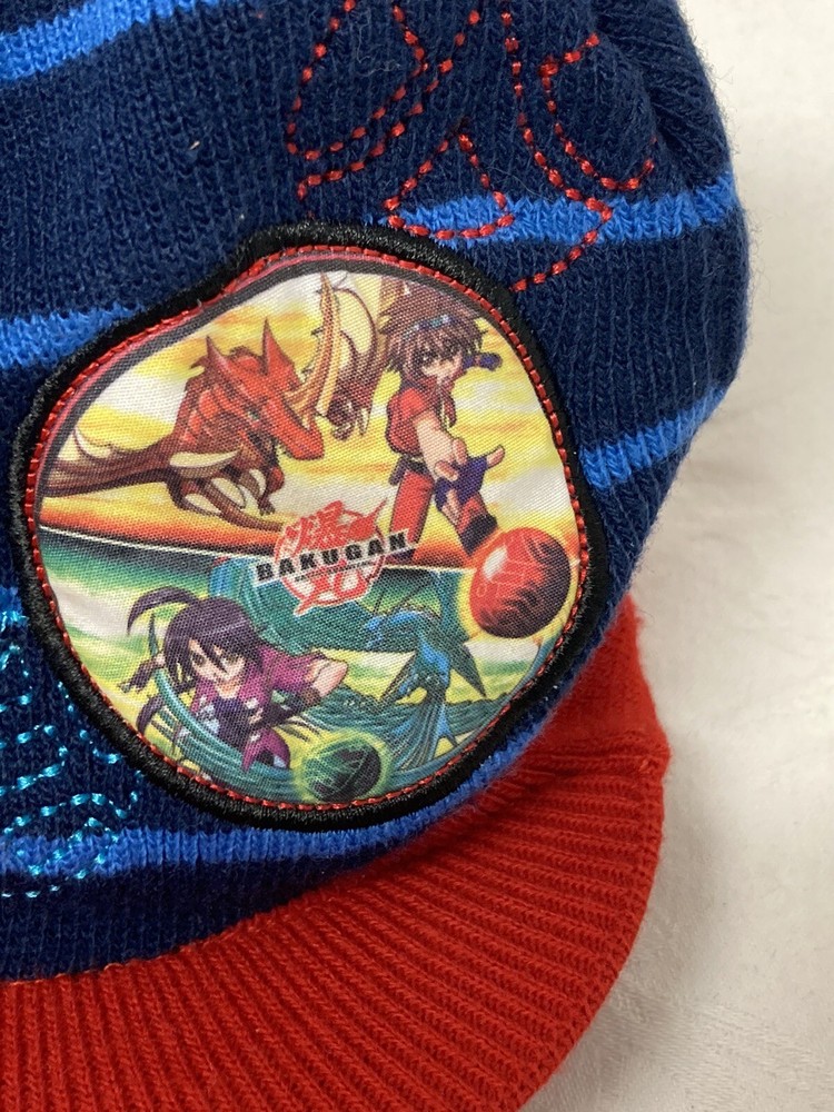 Bakugan Brawlers Hat Knit Blue Red