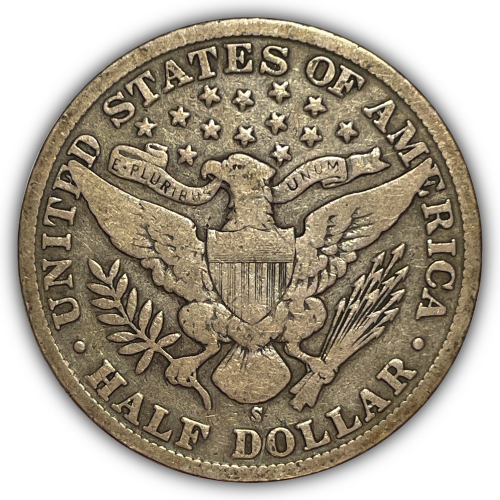 1909-S Barber Half Dollar Very Fine VF Coin, Issues #22744
