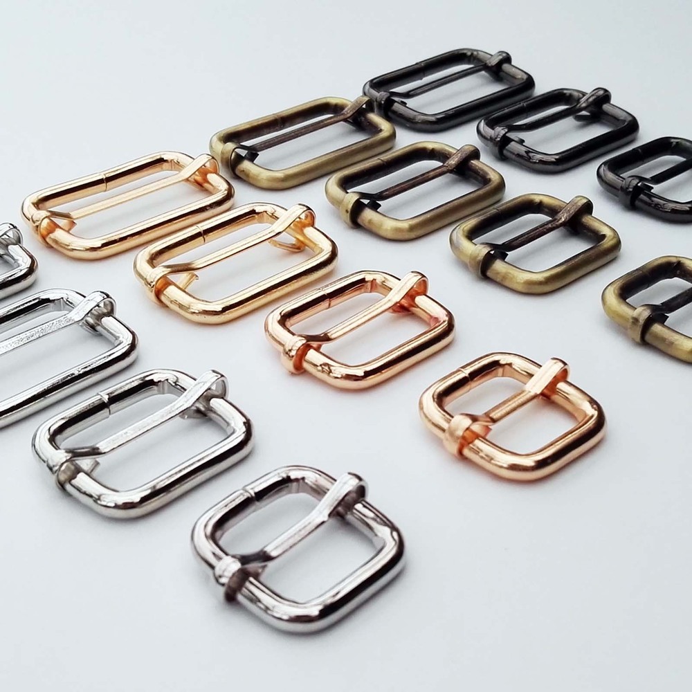 Metal Leather Bag Strap Belt Web Adjust Tri-glide Buckle Slider Rectangle O Ring
