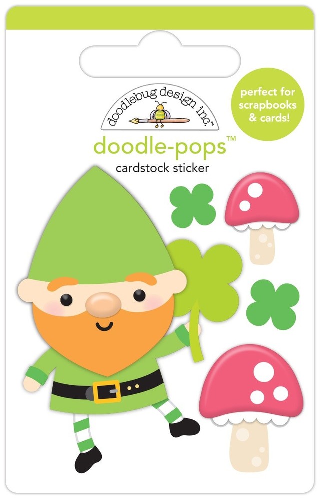 Doodlebug Doodle-Pops 3D Stickers-Happy Go Lucky