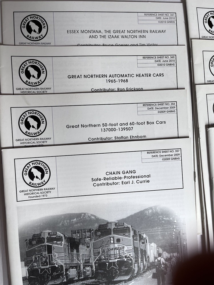 Great Northern Railway Reference Letters/Journals 2008-2010 Misc Issues
