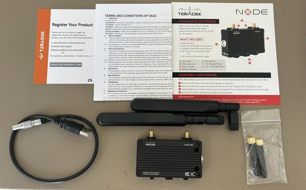 Teradek Node NA AND Cube 705 HEVC/AVC Encoder SDI/HDMI GbE- New In Open Box