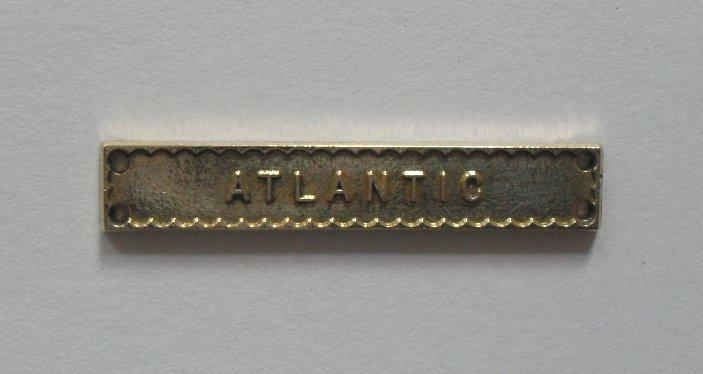 FULL SIZE -  ATLANTIC MEDAL BAR / CLASP. - BRASS.