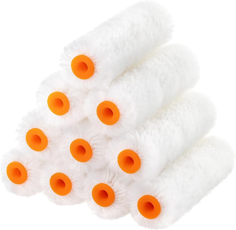 4 Inch Mini Paint Roller Refills 10PCS Wool Covers