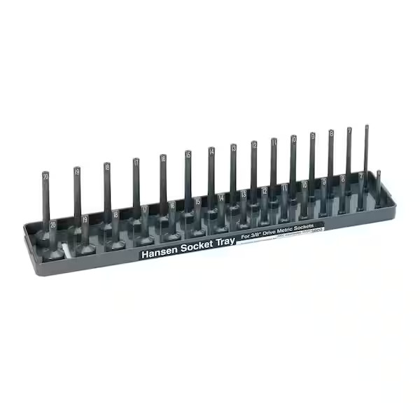 Keep Your Sockets Organized with Hansen 3/8 In. Drive Metric Socket Tray!