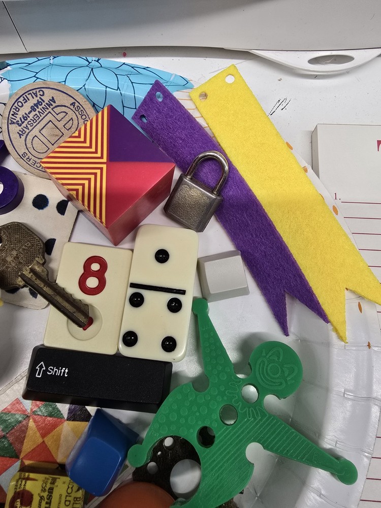 Vintage Found Object & Game pieces lot for Mixed Media Assemblage Art