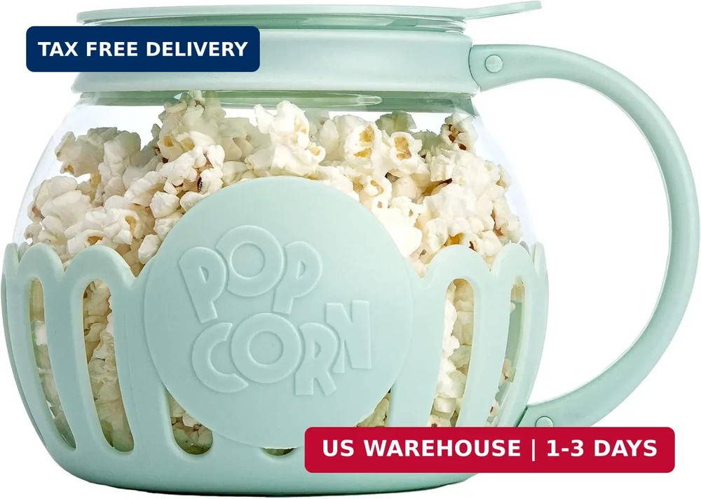 Ecolution Patented Micro-Pop Microwave Popcorn Popper with Temperature Safe Glas