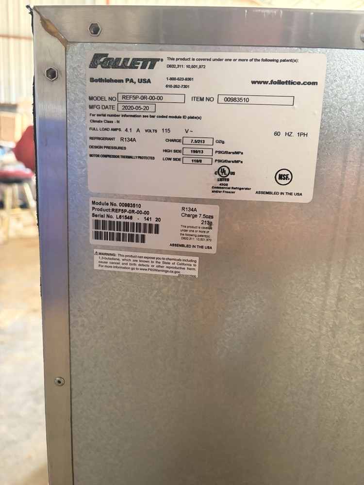Follett Corp REF4P Undercounter Refrigerator