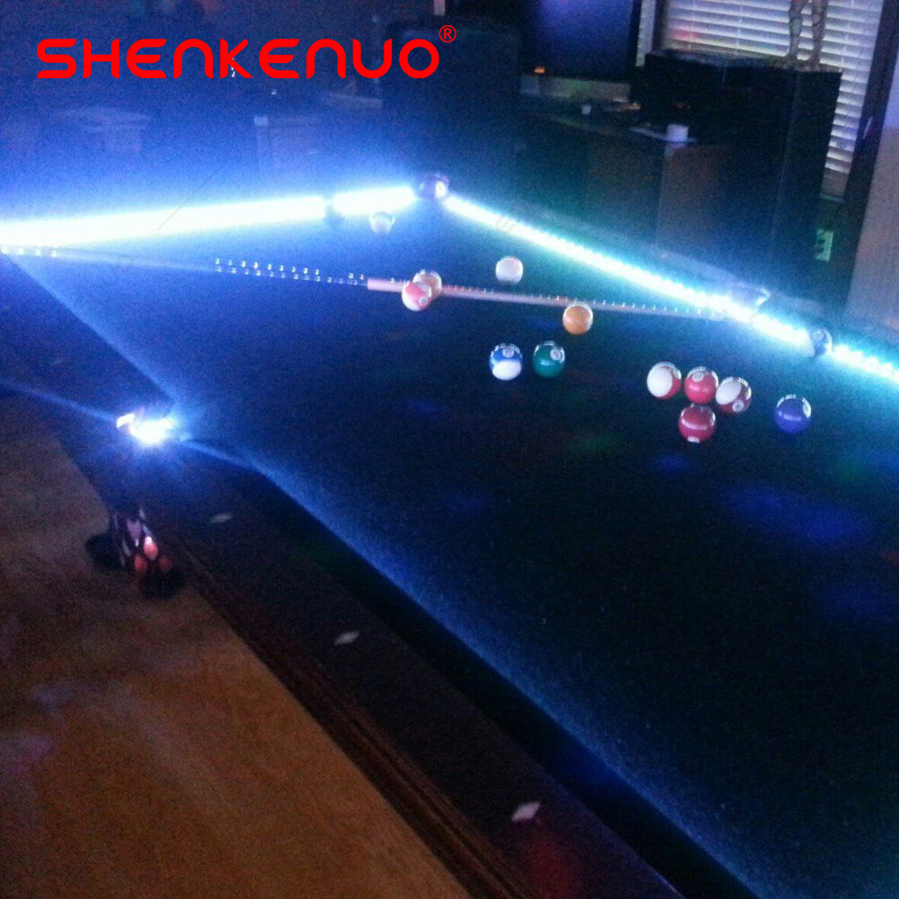 Bar Billiard Pool Table Bumper LED Blue Colour Changing Lights Remote Controlled
