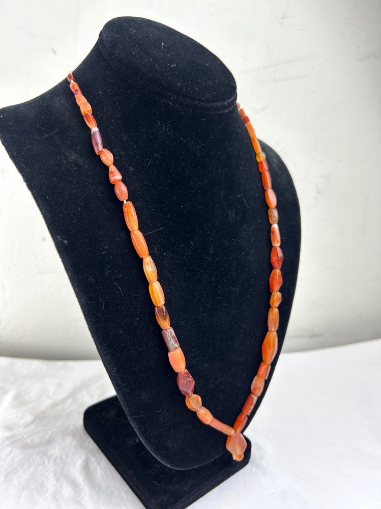Ancient Bactrian Banded Agate and Carnelian Beads