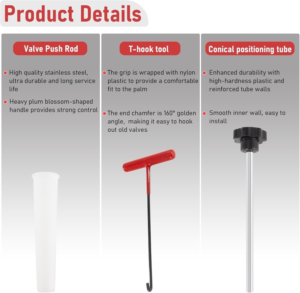 For TR413 Valve Core Tire Valve Stem Core Remover&Installer/Replacement Tool Kit