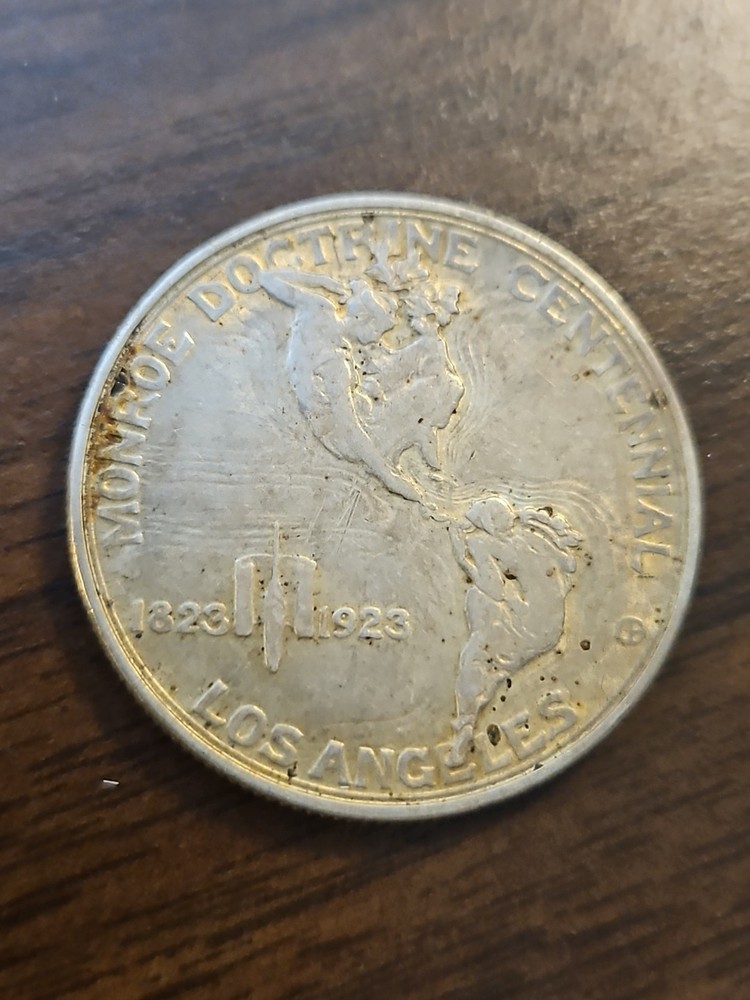 1923-S Monroe Silver Commemorative Half Dollar