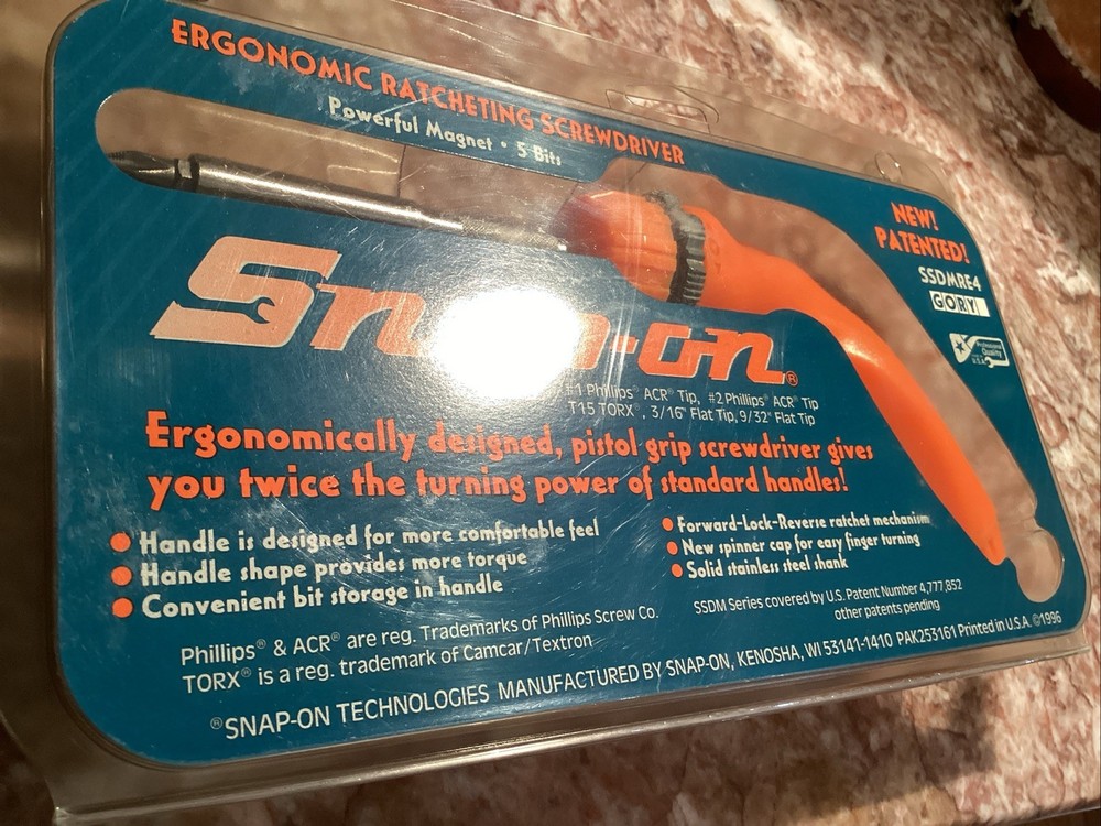 Snap On Tools SSDMRE4, Pistol Grip, 5 Bits Included