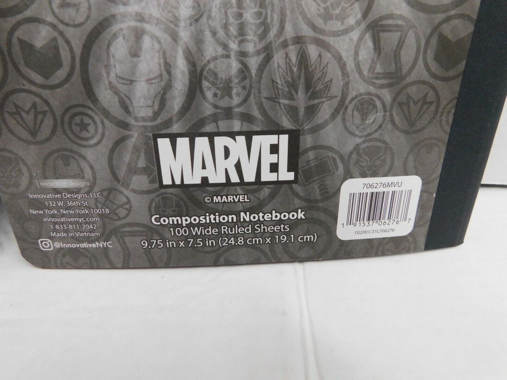 2 Marvel Avengers Guardians 1 Composition Notebook 1 Subject Notebook