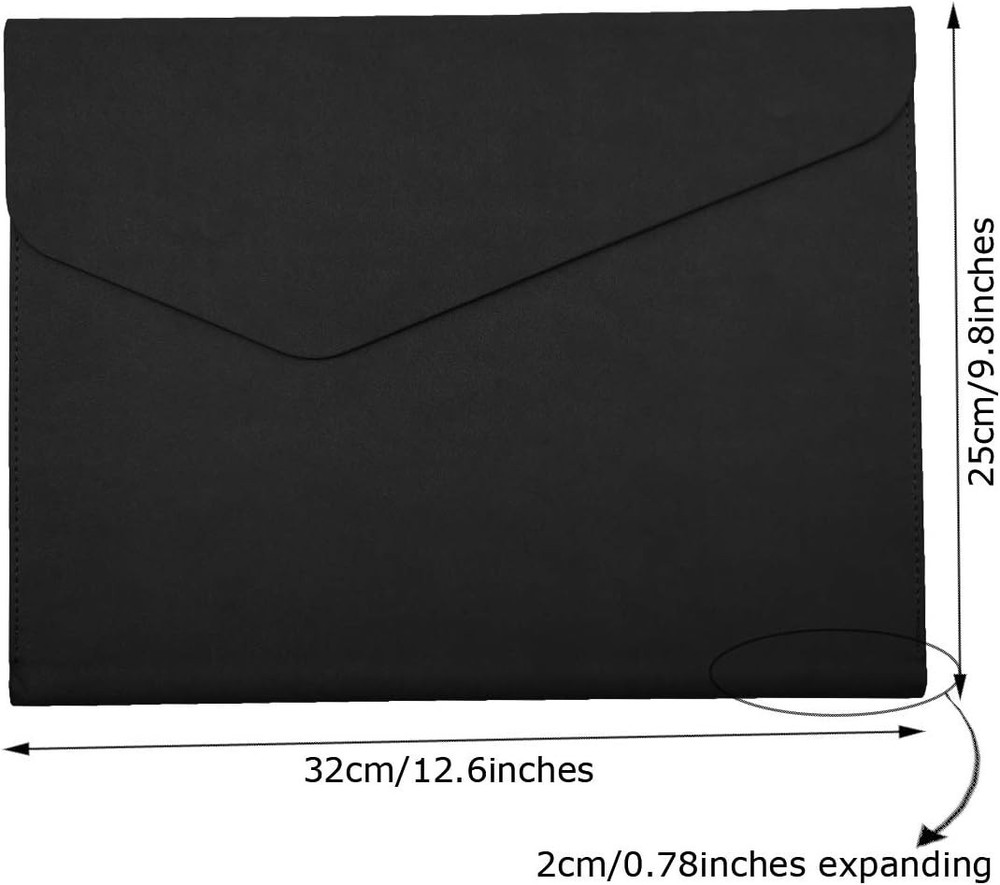 Large Capacity PU Leather Envelope Case for A4 Files - Perfect for Professionals