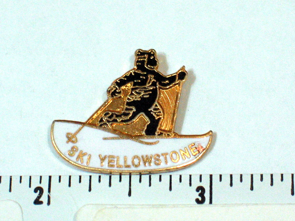 Yellowstone Ski Resort Skiing Pin
