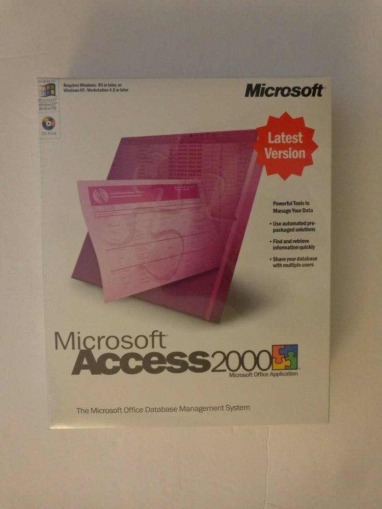 Microsoft Access 2000 For Windows (UNOPENED FACTORY SEALED)