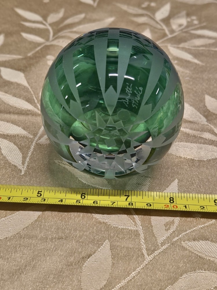 Gary GENETTI Etched Glass Perfume Bottle Signed
