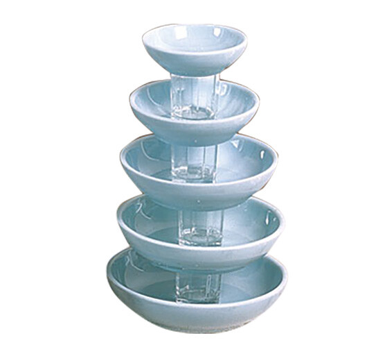 Thunder Group 3935 3 oz Blue Jade Pattern Melamine Sauce Dish - 1 Doz