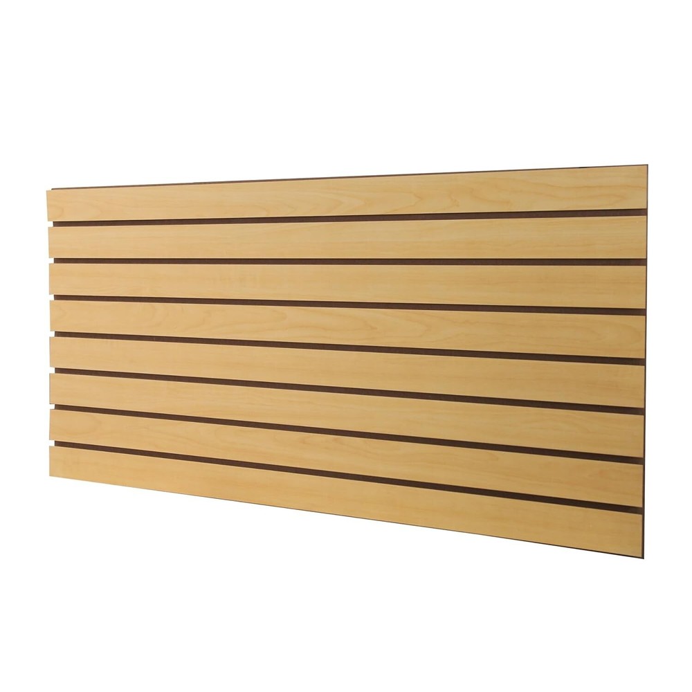 2 Slatwall Easy Panels 4' x 2' Horizontal Maple Fiberboard Panel