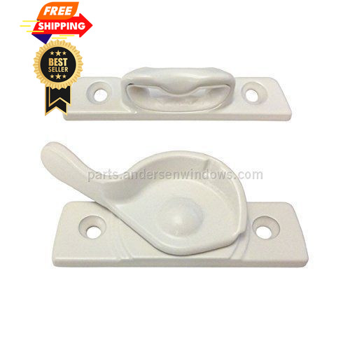 Andersen Sash Lock and Keeper White Traditional Kit 2x1x0.5,