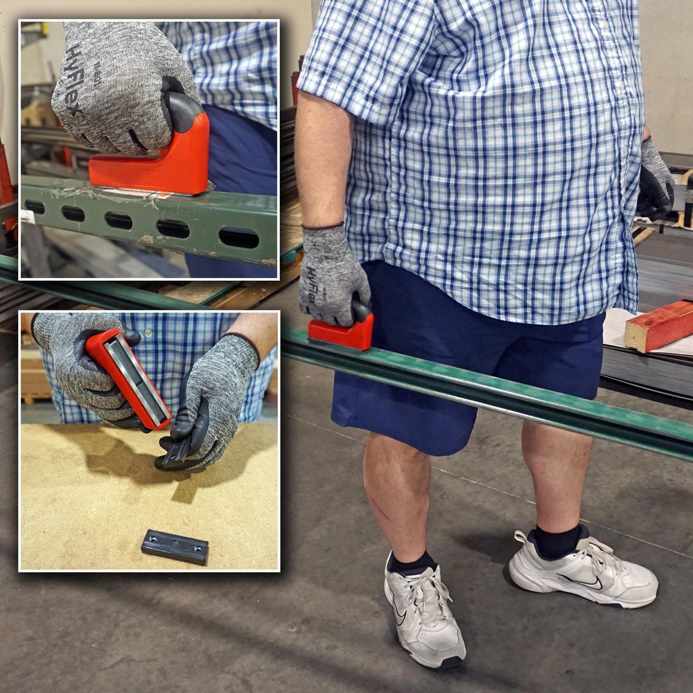 Master Magnetics Strong Magnet with Ergonomic Handle - 100 lb Pull Force, Red...