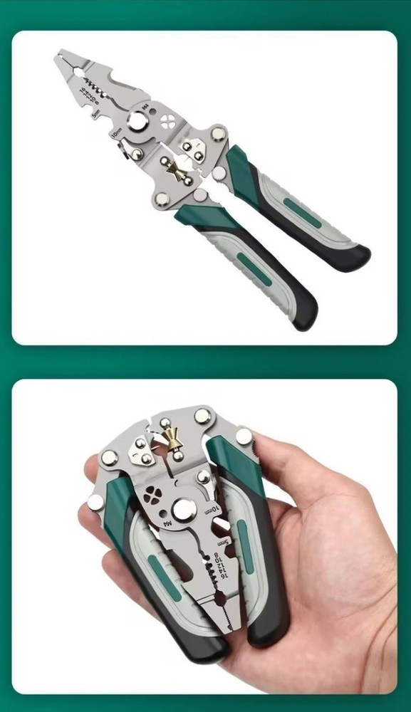 Foldable Multifunctional Wire Stripper, Crimper Cable Cutter Pliers
