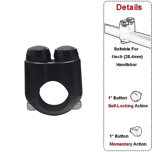 2 Buttons CNC Hand Control Momentary Switch Micro Switch, for 1 1 Inch Black