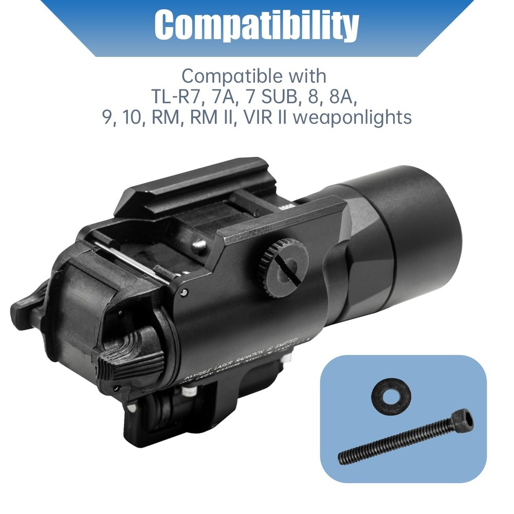 Trdzi Screw Kit Replacement for StreamLight TLR7, 7A, 7 SUB, One Size, black