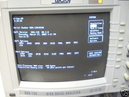 LeCroy DDA-120 Disk Drive Analyzer. Color Oscilloscope
