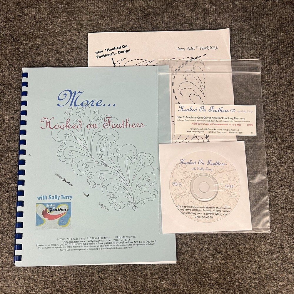 More… Hooked On Feathers By Sally Terry CD With Study Guide Book New