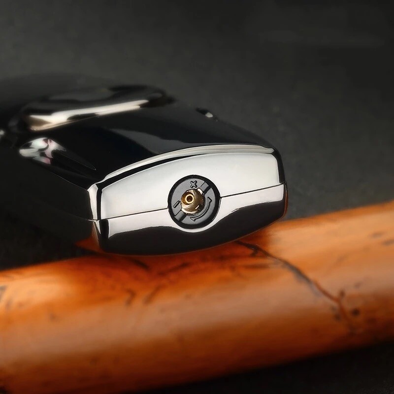 FIDGET SPINNER Twin Flame Jet Torch Lighter Windproof Cigar Refillable RAINBOW