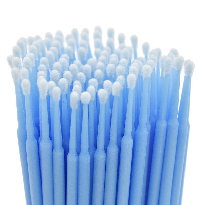 200 Pcs Dental Micro Brush Lash Tools Regular Stick Tip Applicator Blue 2.5mm