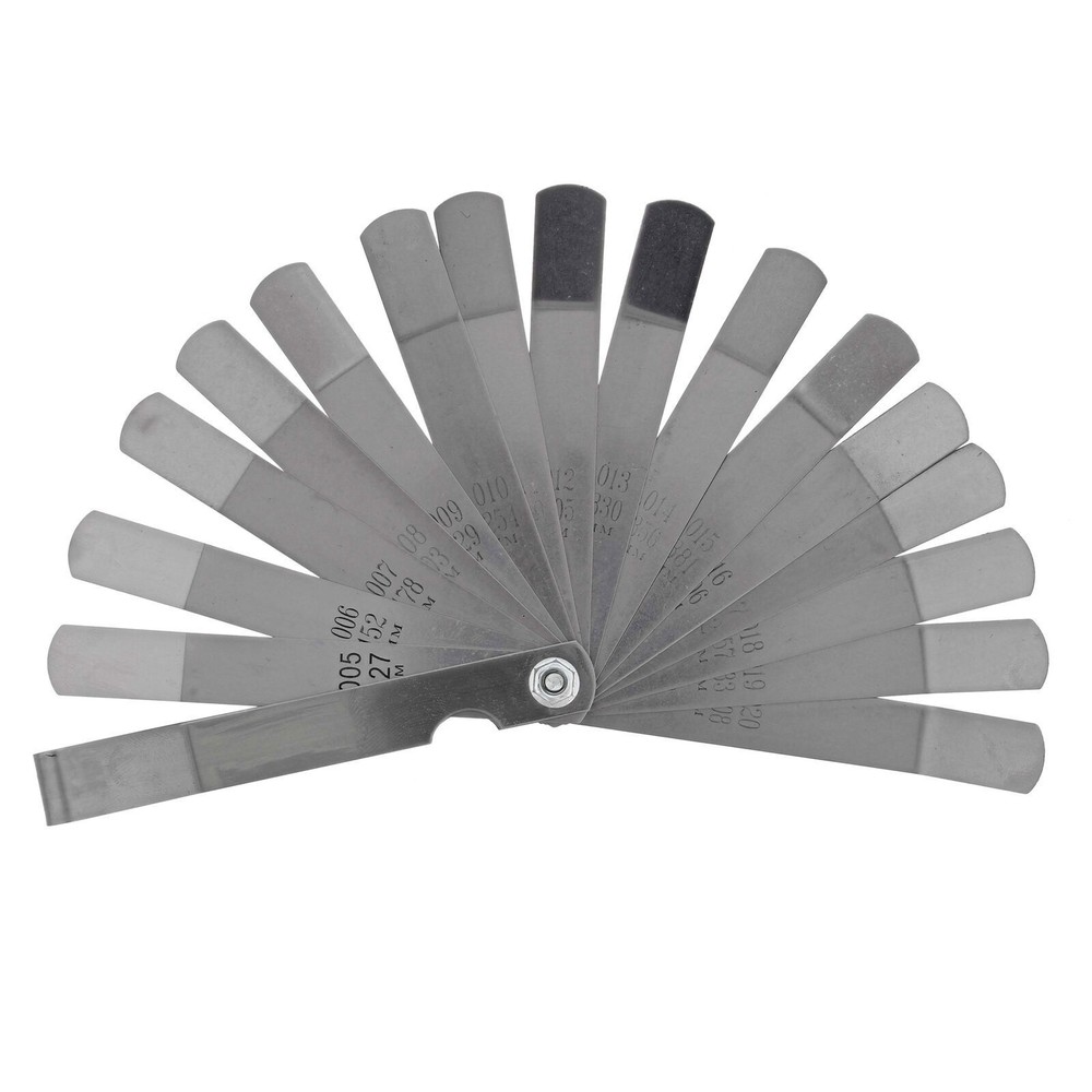 16pcs/Set Universal SAE & Metric Offset Valve Feeler Thickness Gauge Blade Tools