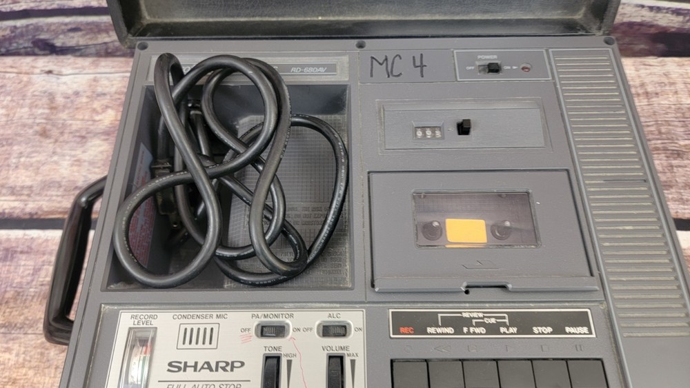 Sharp RD-680AV Professional Cassette Recorder PA System Tested And Working