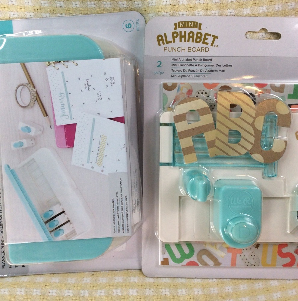 We R Memory Keepers Mini Alphabet Punch Board/ Planner Board Combo (New)