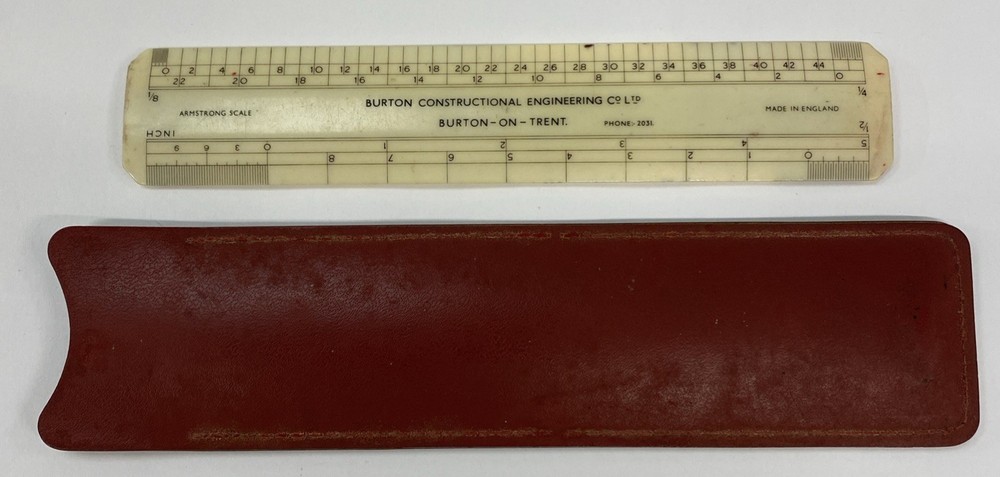 BURTON CONSTRUCTION ENGINEERING Co STEELWORK VINTAGE SCALE RULER 1960’s