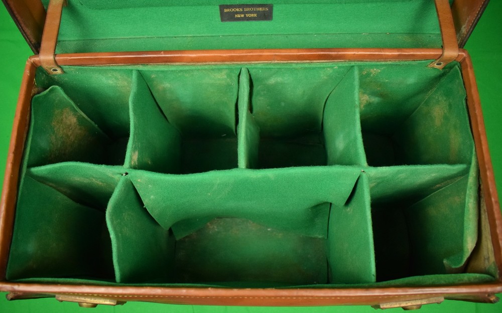 "Brooks Brothers c1930s Leather Steamer Trunk/ Valet Case"