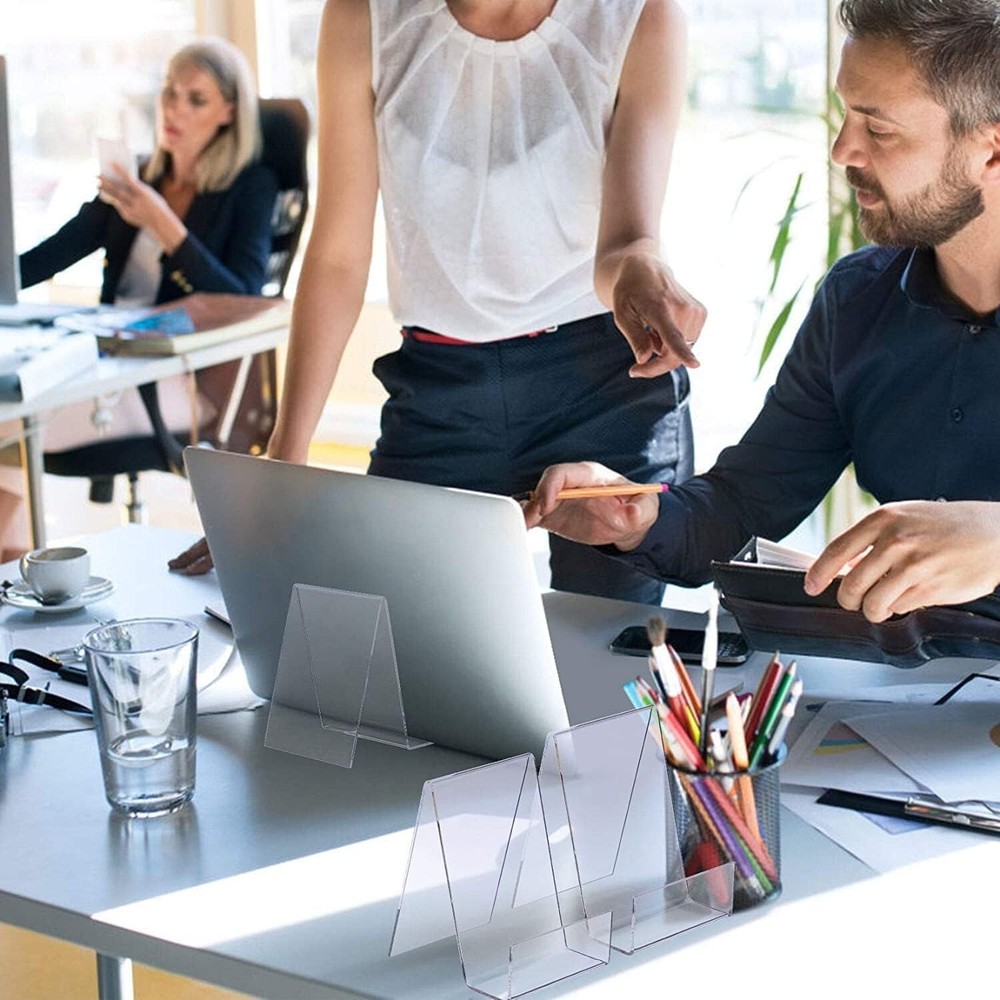 6 Pack Book Display Stand - Book Display Holder, Clear Book Stand for Display...