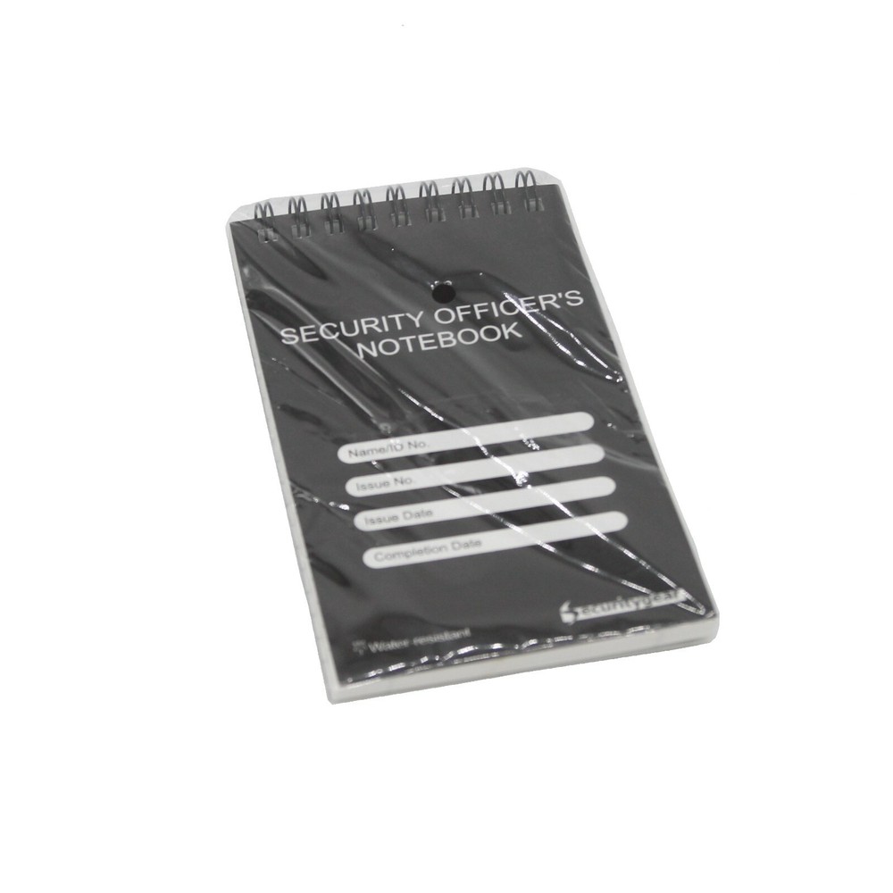 Security Officers Notebook, Serial Numbered, 100 pages, Waterproof, Pocket sized