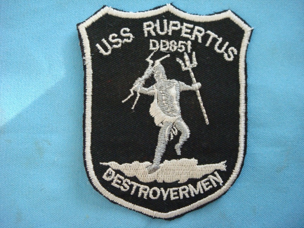 VIETNAM WAR PATCH, US NAVY USS RUPERTUS DD-851 DESTROYER MEN