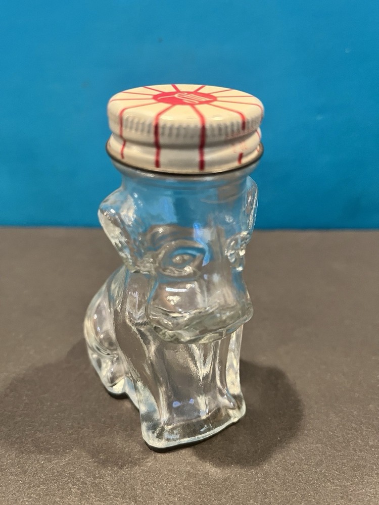 4 Vintage Glass Dog Candy Containers.