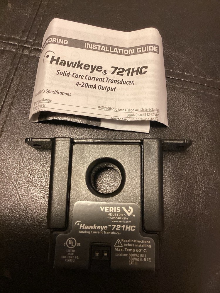 Veris Hawkeye Solid-Core Analog Current Transducer 721HC (A1)